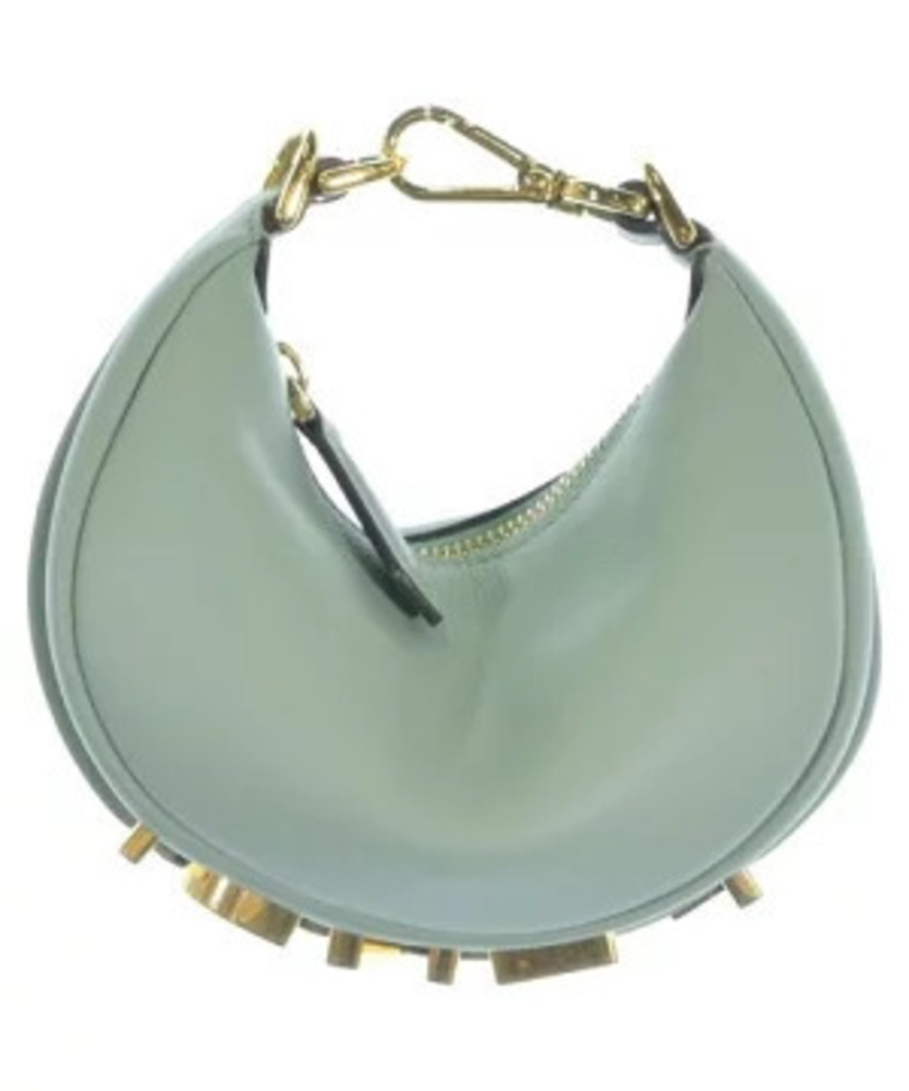 Fendi Fendigraphy bag charm sage leather Green